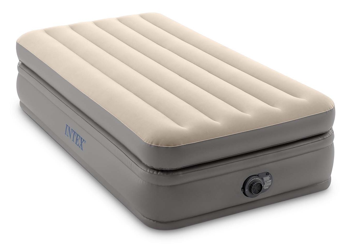Intex Materasso Gonfiabile Dura-Beam Prime Comfort Singolo con Pompa Elettrica Incorporata - 99x191x51 cm, Tecnologia Fiber-Tech