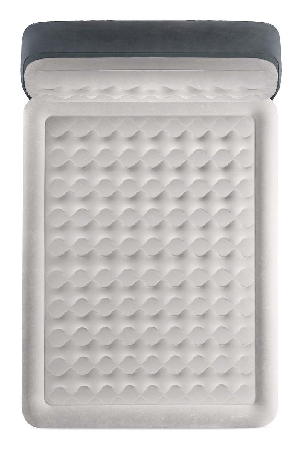 Intex Materasso Gonfiabile Dura-Beam Ultra Plush Headboard Matrimoniale 152x236x86 cm Grigio Chiaro con Pompa Elettrica