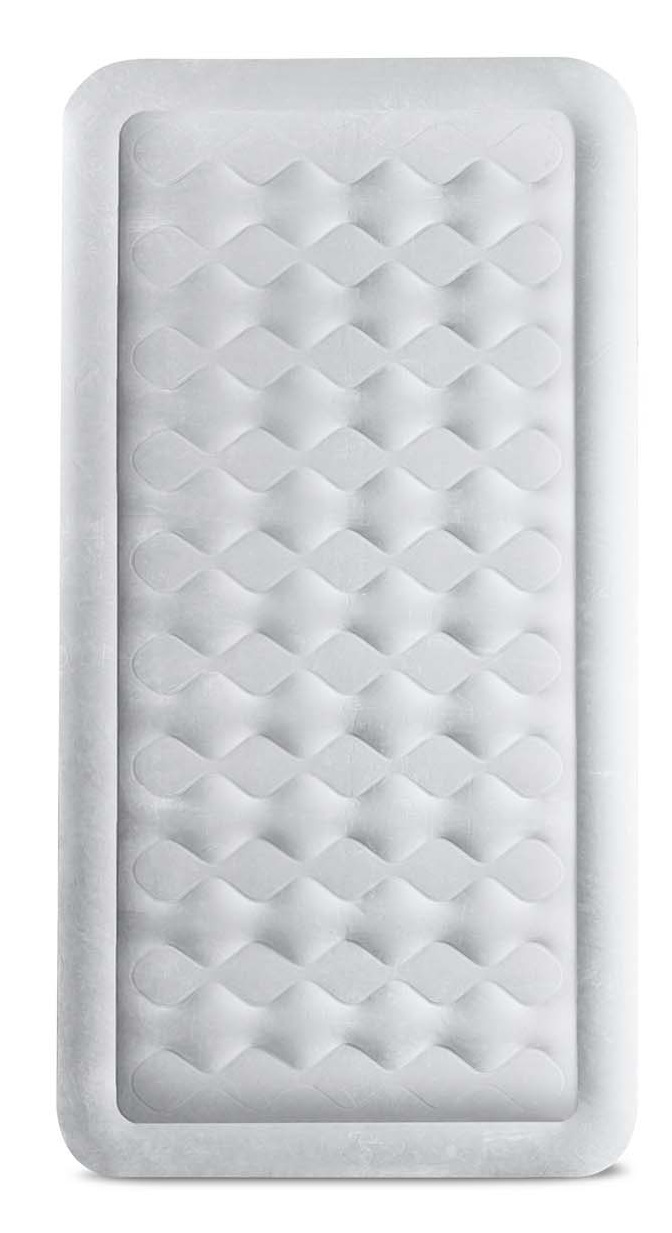 Intex Materasso Gonfiabile Dura-Beam Supreme Air-Flow Autogonfiante 99x191x51 cm con Pompa Elettrica, Grigio Chiaro