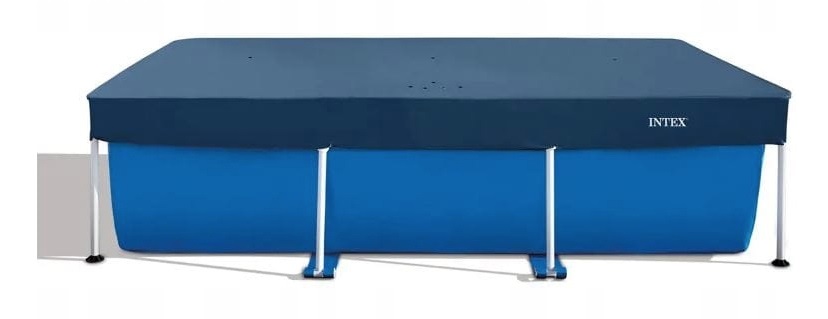 Intex 28036 Telo Copripiscina Frame Rettangolare 260x160 cm in PVC Blu - Protezione e Sicurezza per Piscina