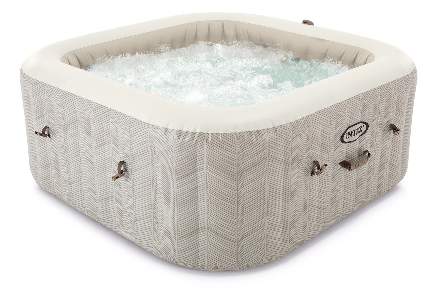 Intex 28446EX Spa Gonfiabile Quadrata Chevron Deluxe 3-4 Persone 795 L con 140 Getti