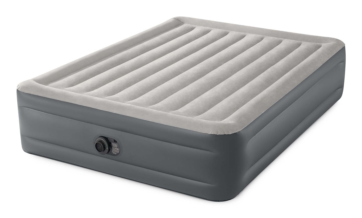 Intex Materasso Dura-Beam Essential Rest Matrimoniale con Pompa Elettrica Incorporata, 152x203x46 cm, Cuscino Integrato, Rivestimento Vellutato