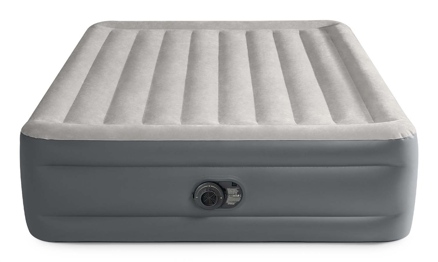 Intex Materasso Dura-Beam Essential Rest Matrimoniale con Pompa Elettrica Incorporata, 152x203x46 cm, Cuscino Integrato, Rivestimento Vellutato