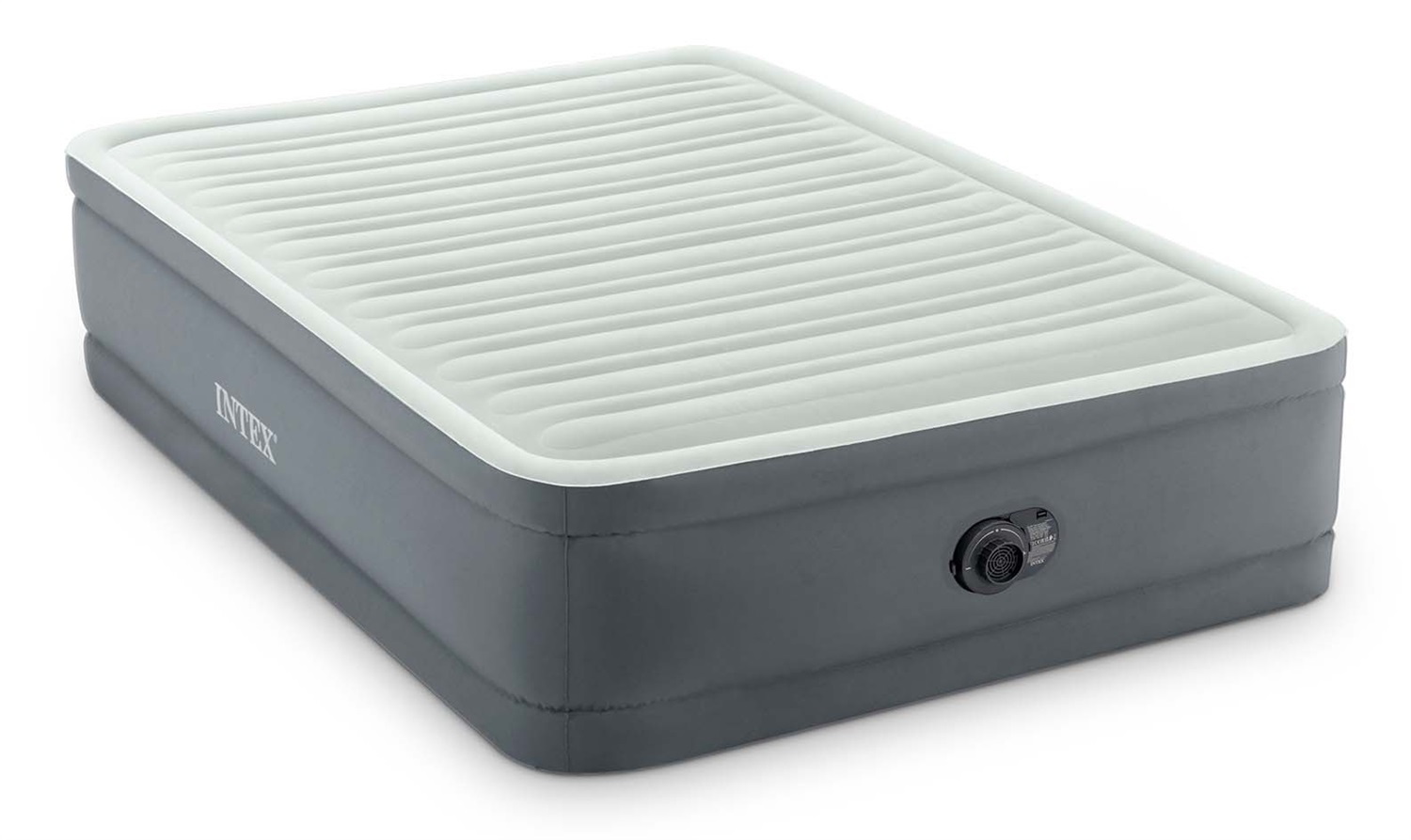 Intex Dura-Beam PremAire I Materasso Ad Aria Autogonfiante Piazza e Mezza 137x191x46 cm Grigio Chiaro con Pompa Elettrica