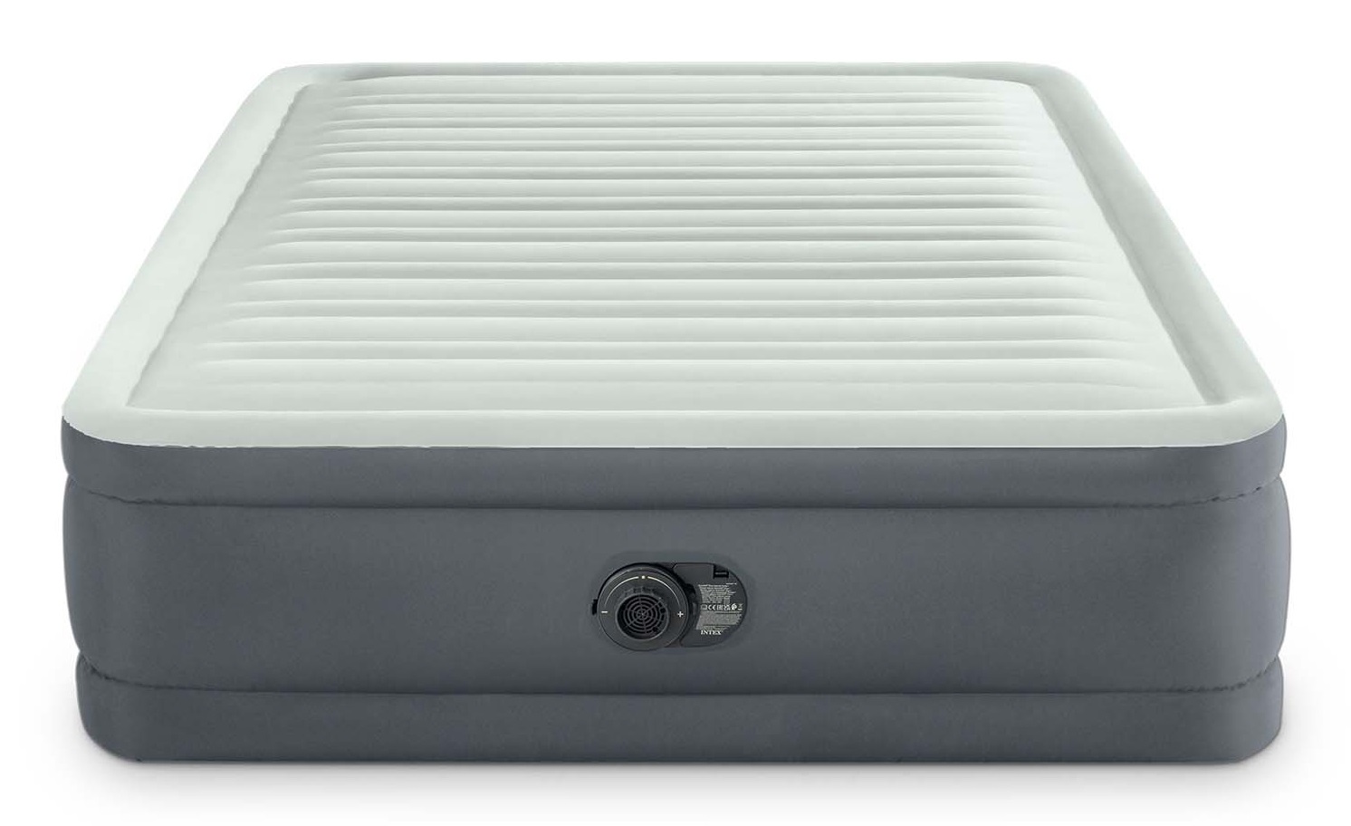 Intex Dura-Beam PremAire I Materasso Ad Aria Autogonfiante Piazza e Mezza 137x191x46 cm Grigio Chiaro con Pompa Elettrica