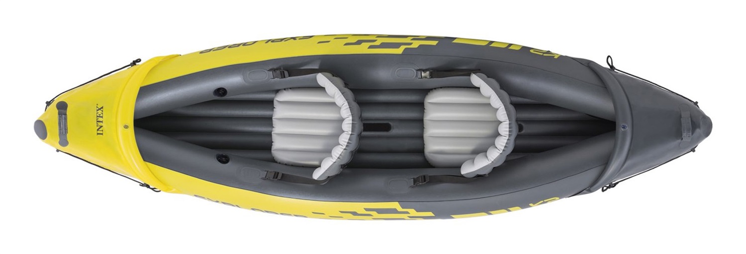 Intex Explorer K2 - Kayak Gonfiabile 2 Posti in PVC, 312x91x51 cm, con Remi in Alluminio e Accessori Inclusi