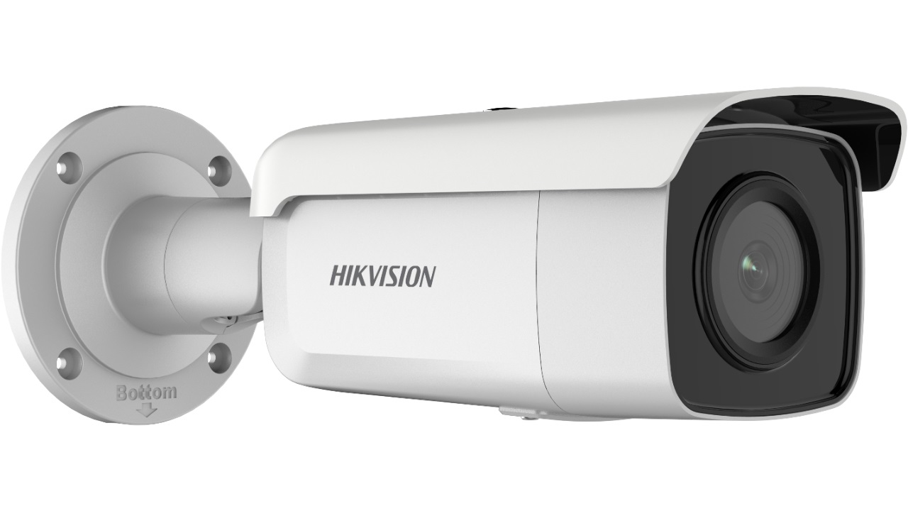 Hikvision DS-2CD2T46G2-2I - Telecamera di Sorveglianza IP Bullet Fissa 4mm, 4MP DarkFighter, IR fino a 80m, Slot Micro SD