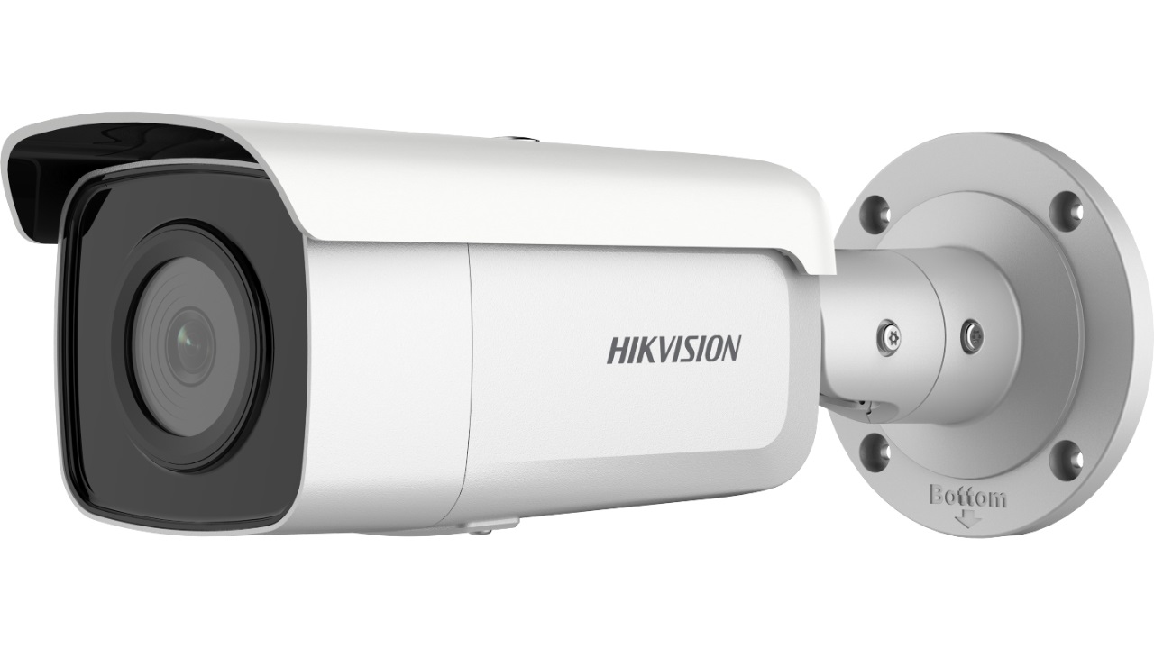 Hikvision DS-2CD2T46G2-2I - Telecamera di Sorveglianza IP Bullet Fissa 4mm, 4MP DarkFighter, IR fino a 80m, Slot Micro SD