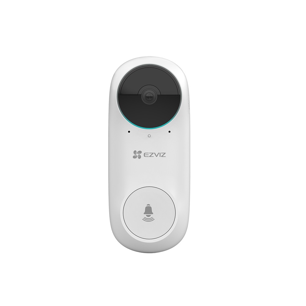 EZVIZ DB2C Videocampanello WiFi FHD Bianco con Audio Bidirezionale, Visione Notturna e Memoria Espandibile fino a 256GB