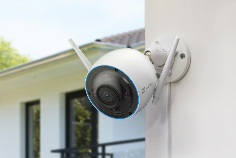 EZVIZ H3 2K Telecamera di Sicurezza IP da Esterno Wi-Fi con Visione Notturna a Colori, Rilevamento Movimento Avanzato, Audio Bidirezionale e Protezione IP67