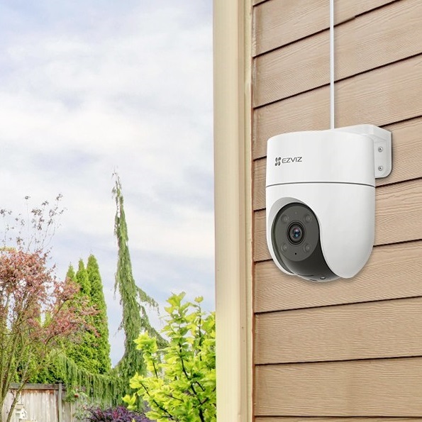 EZVIZ H8C Telecamera di Sicurezza IP Wi-Fi Motorizzata 1920 x 1080 Pixel Interno ed Esterno Bianco Sferico con Protezione a 360 Gradi