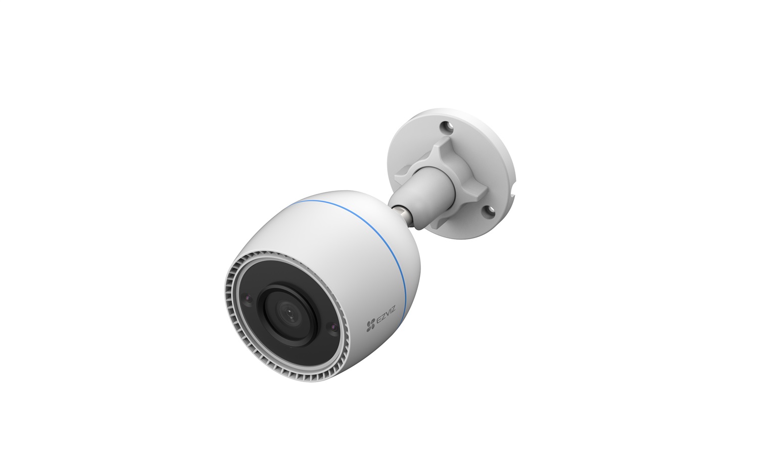 EZVIZ H3c Telecamera di Sicurezza IP Esterno 1920 x 1080 Pixel con Rilevamento Movimento Avanzato e Integrazione Assistenti Vocali - Parete, Bianco