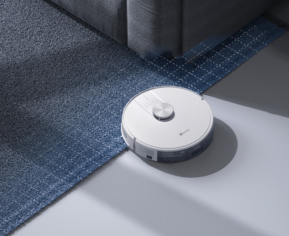 EZVIZ RE4 Plus Robot Aspirapolvere Lavapavimenti con Base Svuota Polvere, Navigazione LiDAR, Controllo App, 4000 Pa, Compatibile con Alexa e Google, Autonomia 240 Minuti
