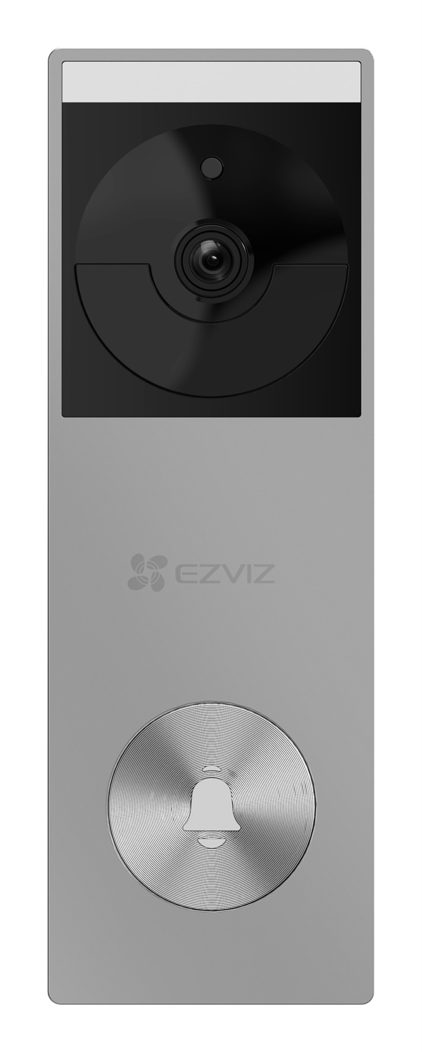 EZVIZ HP3 Pro Grigio - Campanello Video 2K con Ricarica Solare e Rilevamento di Movimento