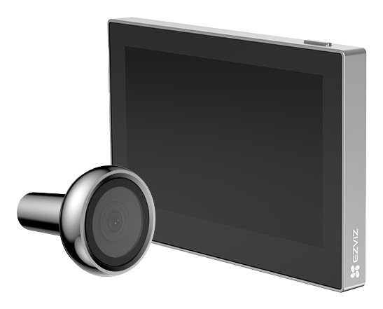 EZVIZ HP2 Spioncino Digitale WiFi Nero e Argento - 2 MP, Display a Colori 4,3