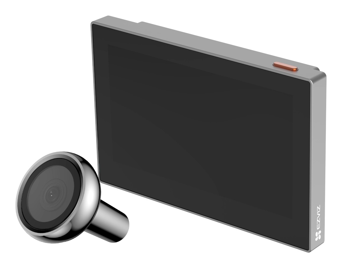 EZVIZ HP2 Spioncino Digitale WiFi Nero e Argento - 2 MP, Display a Colori 4,3