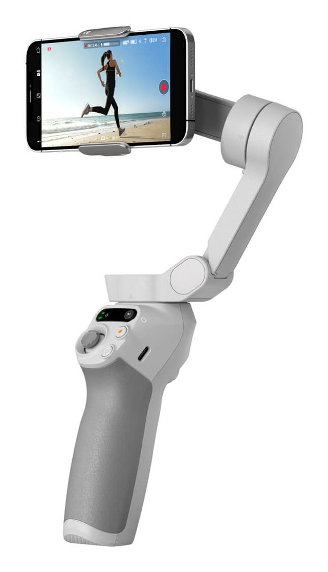 DJI Osmo Mobile SE - Stabilizzatore d'immagine Bianco, Portatile e Pieghevole, Stabilizzatore a 3 Assi per Smartphone