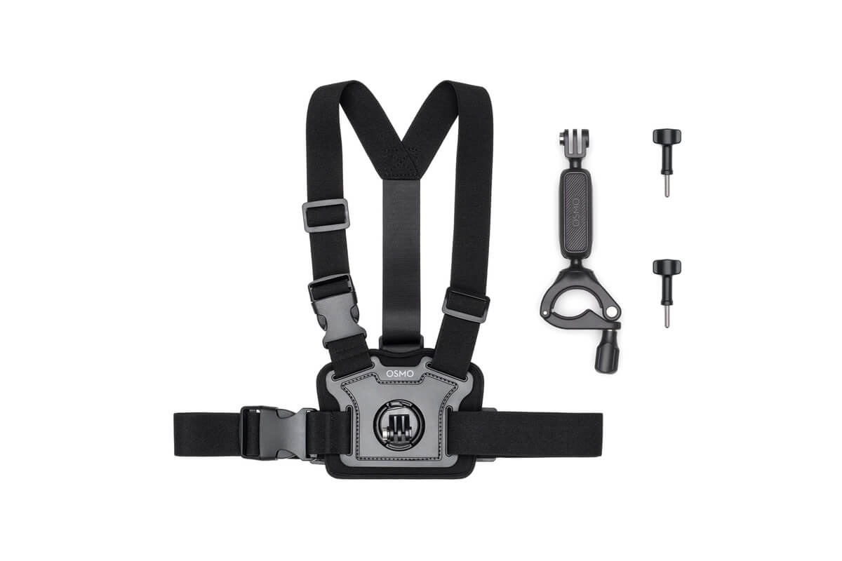 DJI Osmo Action Biking Accessory Kit - Supporto per cintura pettorale e manubrio, Viti di bloccaggio incluse