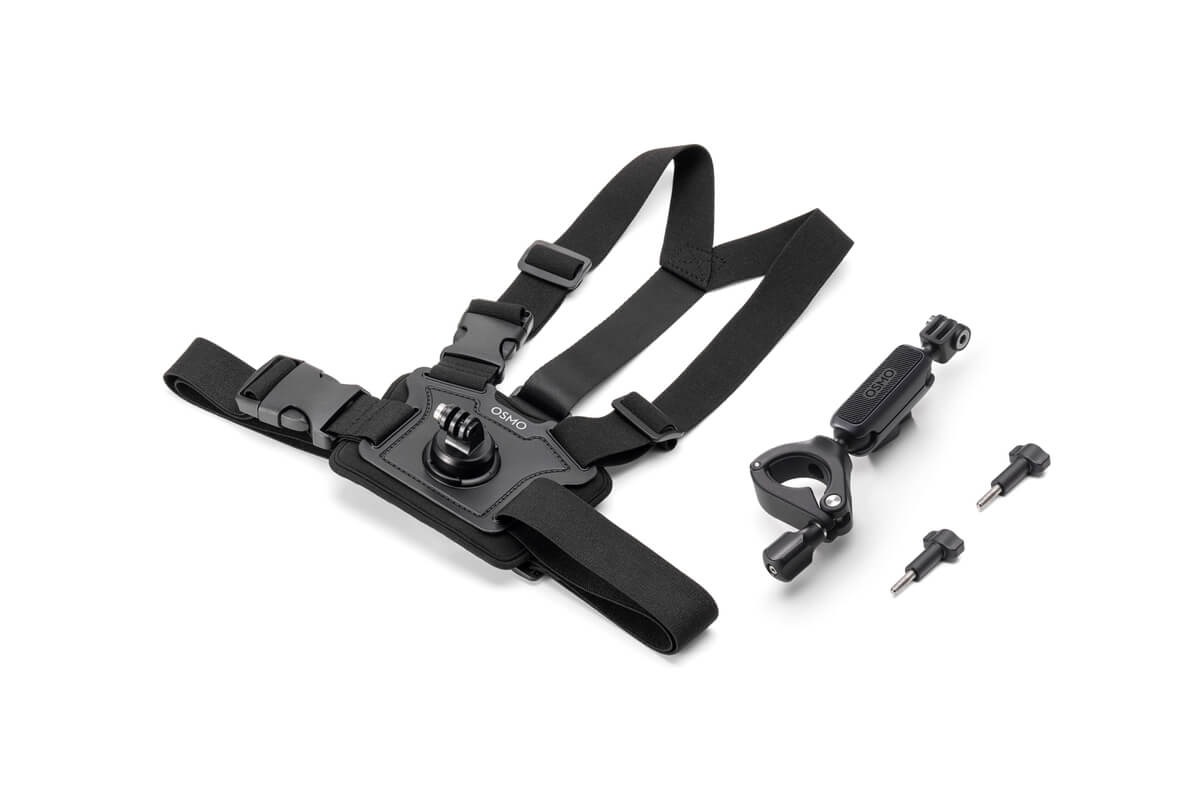 DJI Osmo Action Biking Accessory Kit - Supporto per cintura pettorale e manubrio, Viti di bloccaggio incluse