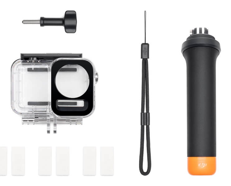 DJI Kit di accessori Osmo Action per immersioni - Custodia impermeabile, Maniglia galleggiante, fino a 60 metri