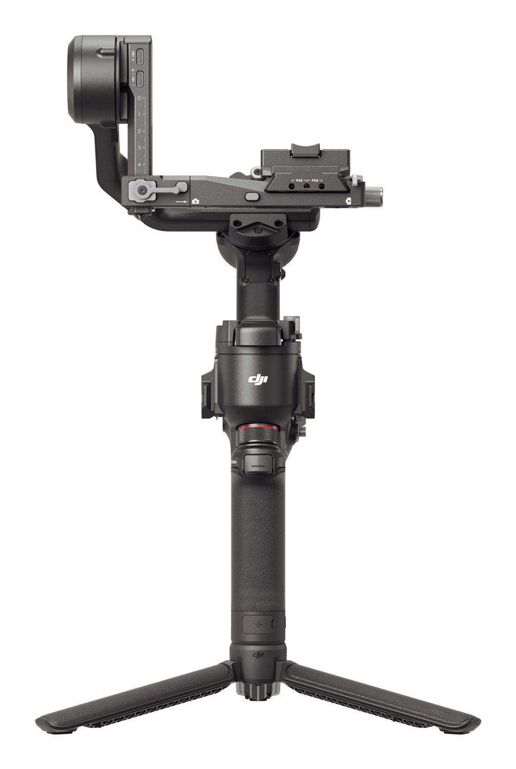 DJI RS 4 Stabilizzatore d'immagine Nero - Gimbal a 3 Assi per Fotocamere Mirrorless e DSLR, Riprese Verticali Native 2ª Generazione, Joystick a 2 Modalità, Bracci in Teflon