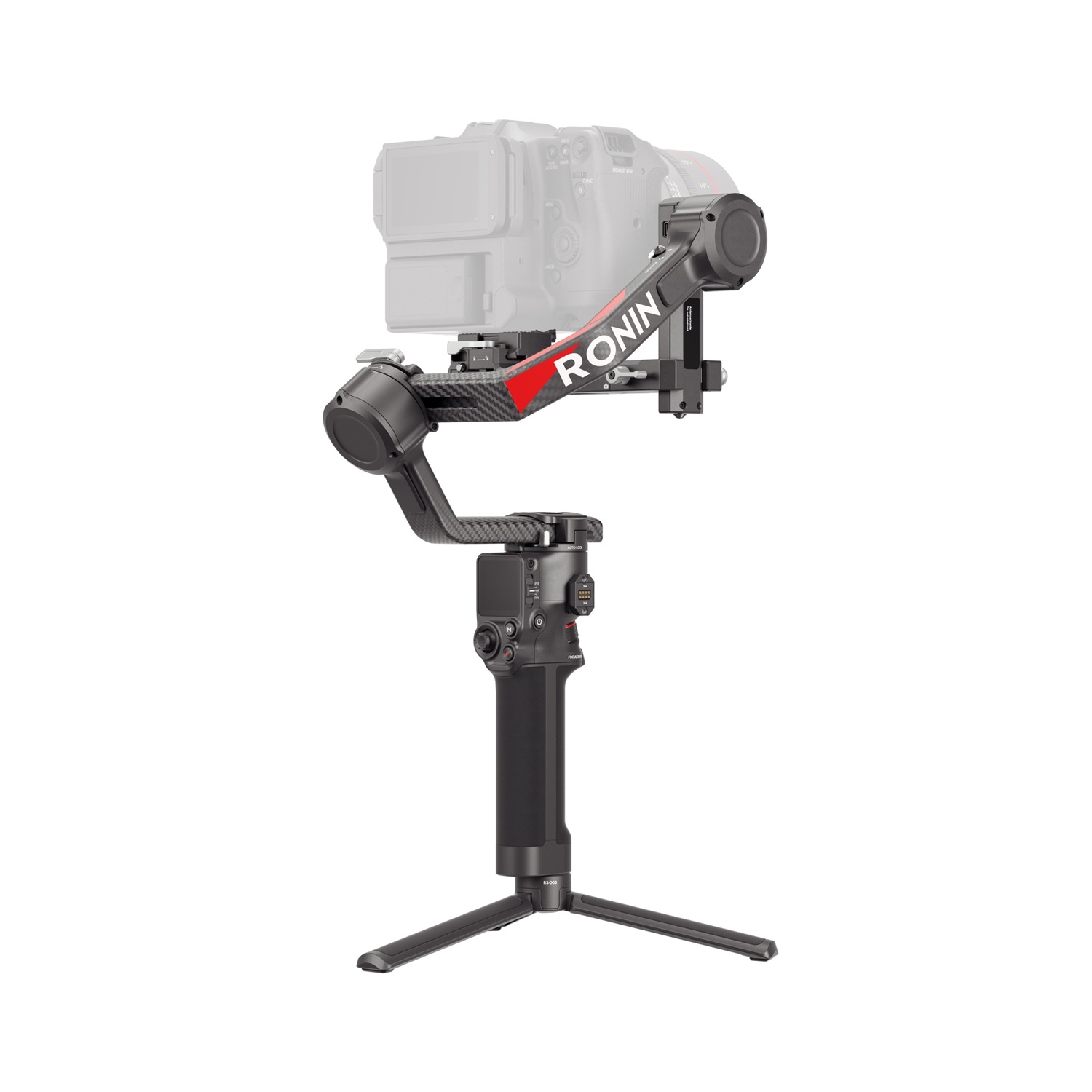 DJI RS 4 Pro Stabilizzatore d'immagine Nero - Fibra di carbonio, Capacità di carico 4,5 kg, Riprese verticali native di 2ª gen., Motori Dual Focus e Zoom