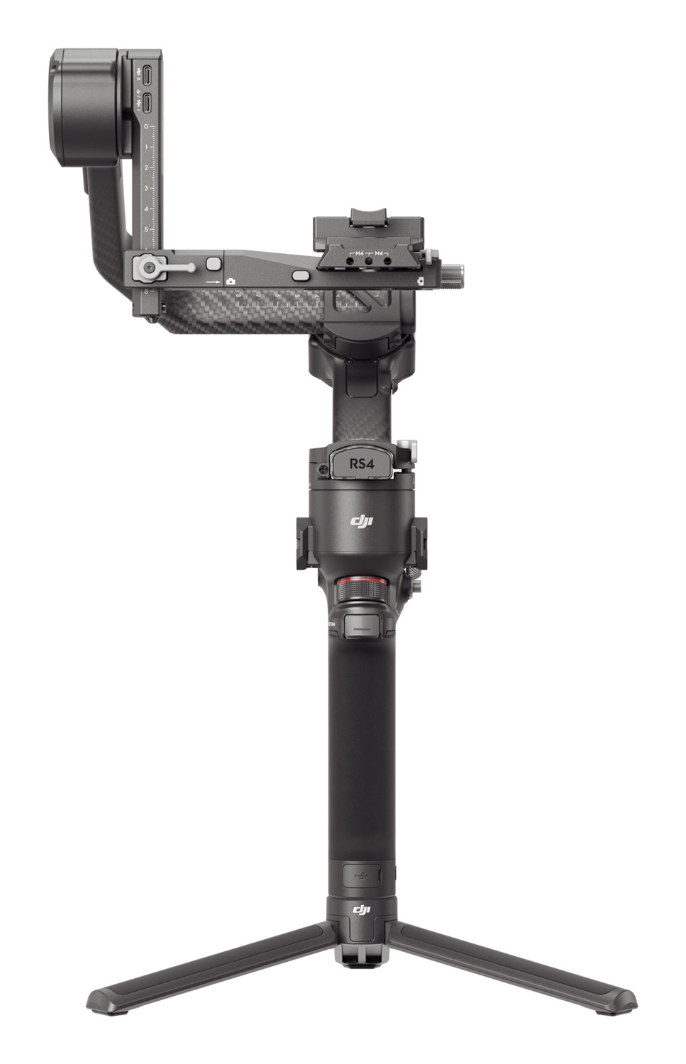 DJI RS 4 Pro Stabilizzatore d'immagine Nero - Fibra di carbonio, Capacità di carico 4,5 kg, Riprese verticali native di 2ª gen., Motori Dual Focus e Zoom
