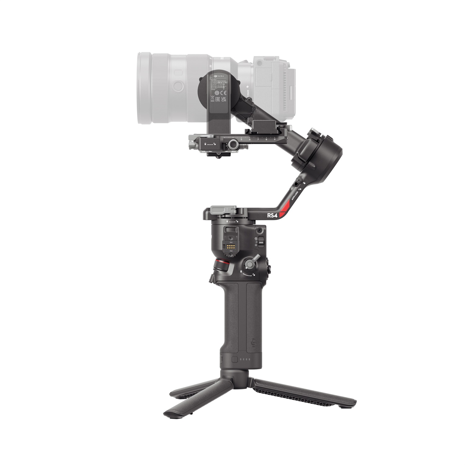 DJI RS 4 Combo Stabilizzatore d'immagine Nero - Stabilizzatore a 3 Assi per Fotocamere Mirrorless e DSLR, Riprese Verticali Native, Selettore Joystick a 2 Modalità, Motore Focus Pro
