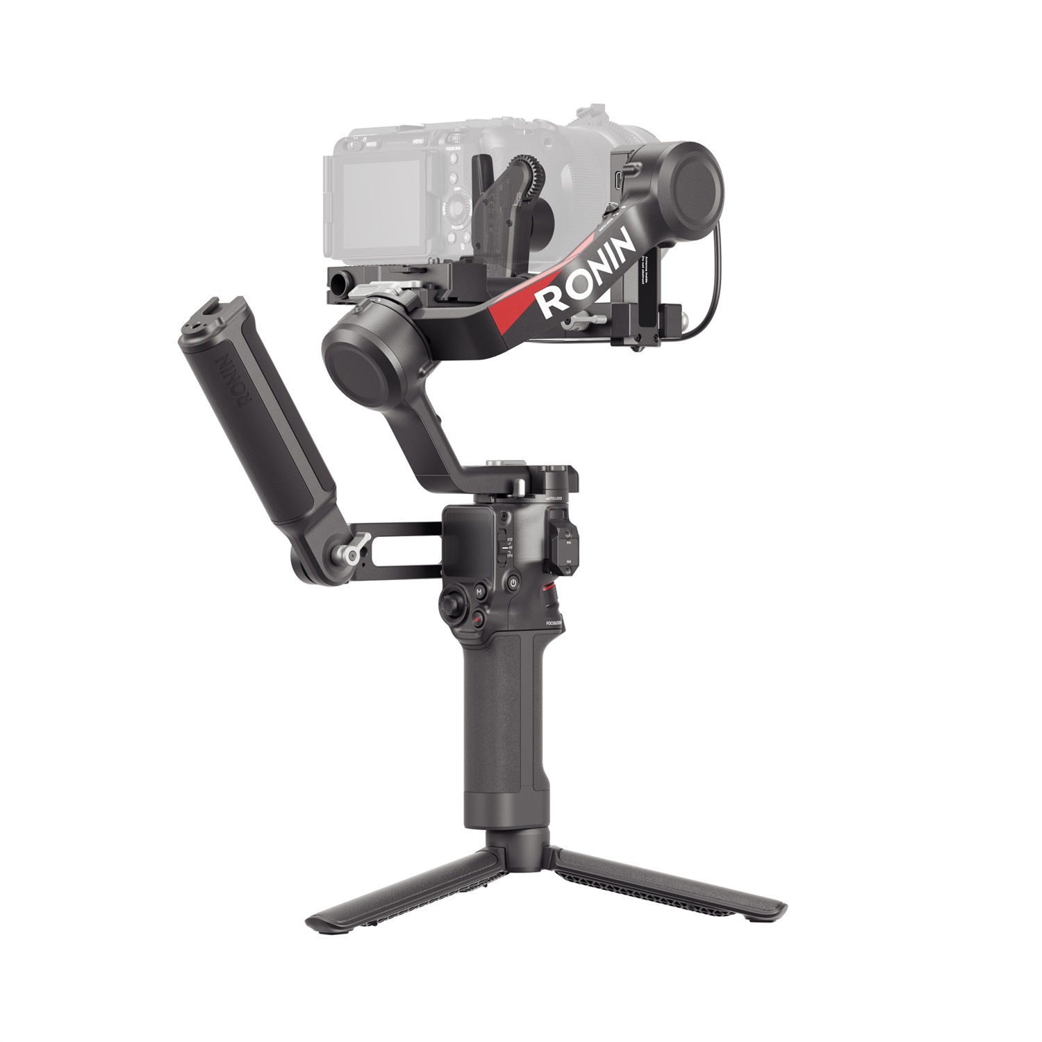 DJI RS 4 Combo Stabilizzatore d'immagine Nero - Stabilizzatore a 3 Assi per Fotocamere Mirrorless e DSLR, Riprese Verticali Native, Selettore Joystick a 2 Modalità, Motore Focus Pro