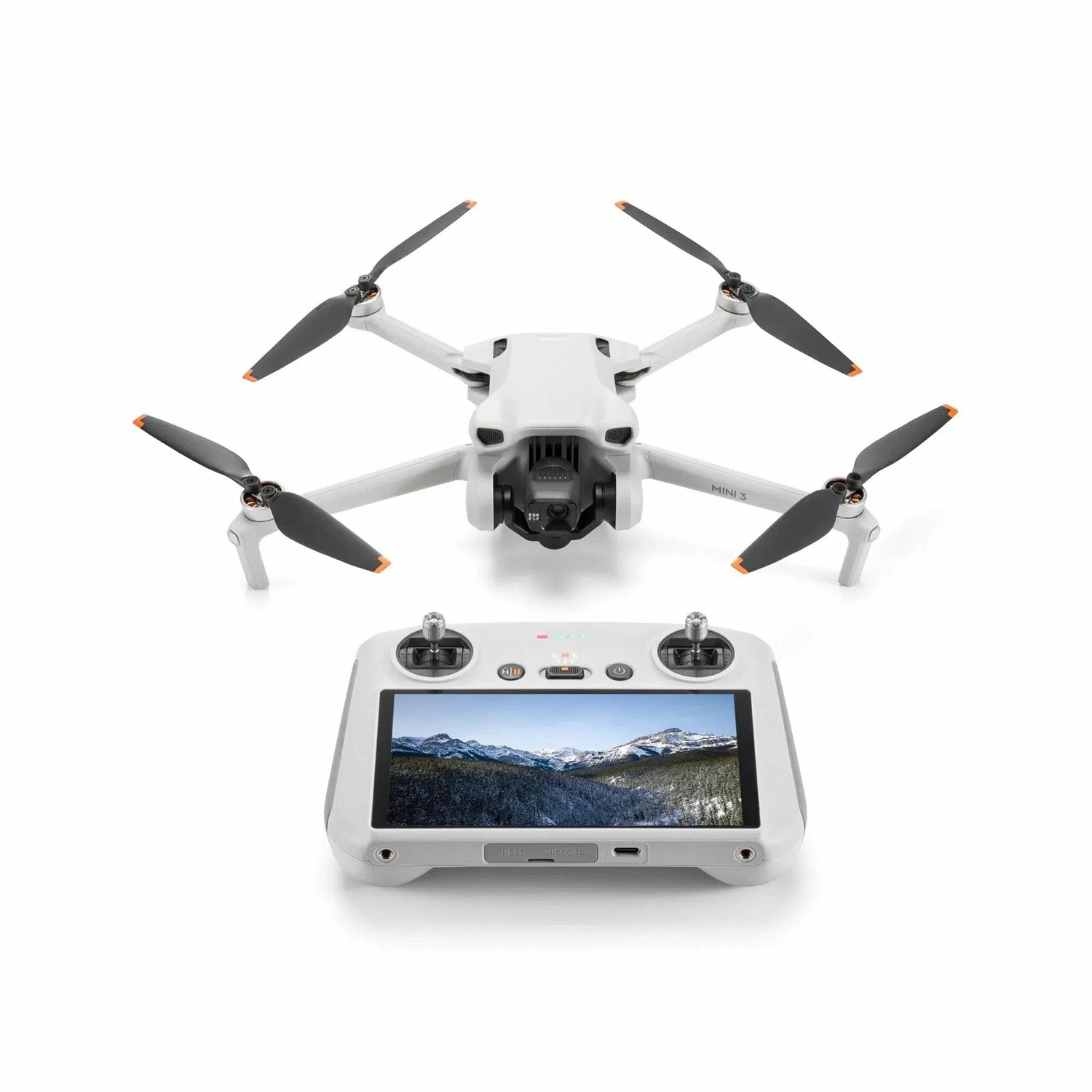 DJI Mini 3 (RC) - Mini-drone ultraleggero 48 MP, video 4K HDR, autonomia fino a 38 min, peso < 249 g, funzioni intelligenti e riprese verticali