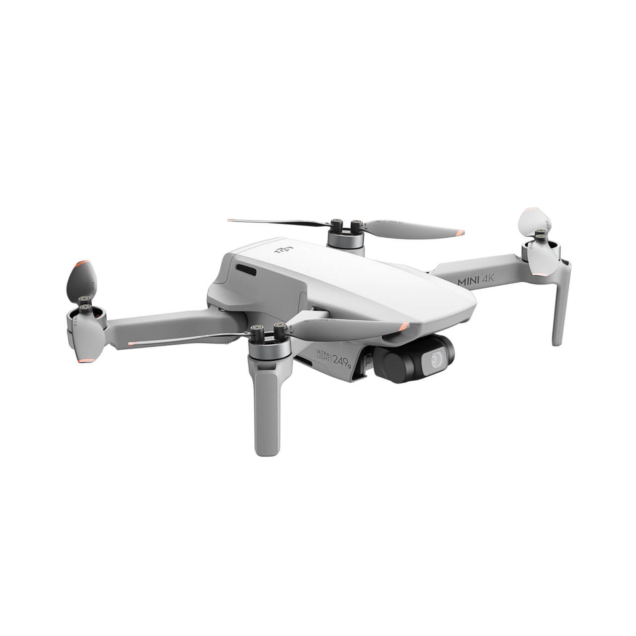 DJI Mini 4K - Drone Quadrirotore 4 Rotori, Fotocamera 12 MP, Risoluzione Video 3840 x 2160 Pixel, Batteria 2250 mAh, Peso Inferiore a 249 g, Autonomia di Volo Fino a 31 Minuti, Grigio