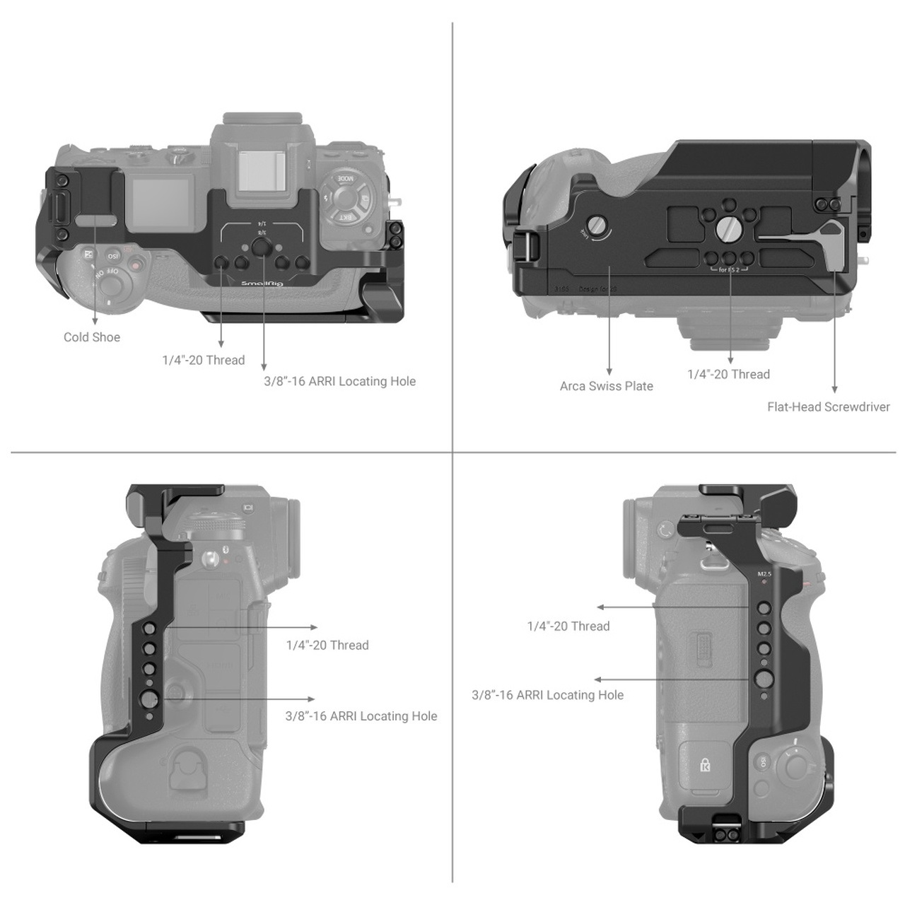 SmallRig 3195 Gabbia per Nikon Z9 - Supporto per Accessori e Protezione - Nero
