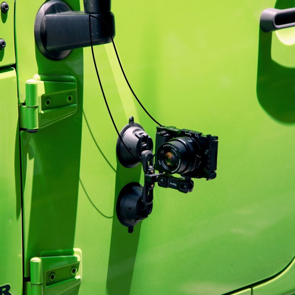 SmallRig Supporto a Ventosa 3566 per Fotocamera - Compatibile con GoPro e Sony DSLR per Riprese Fluide in Auto