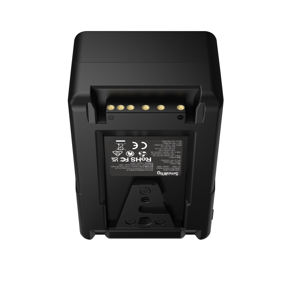 SmallRig VB99 Mini Batteria V-Mount 99Wh Compatta e Leggera con Display OLED e Ricarica Rapida