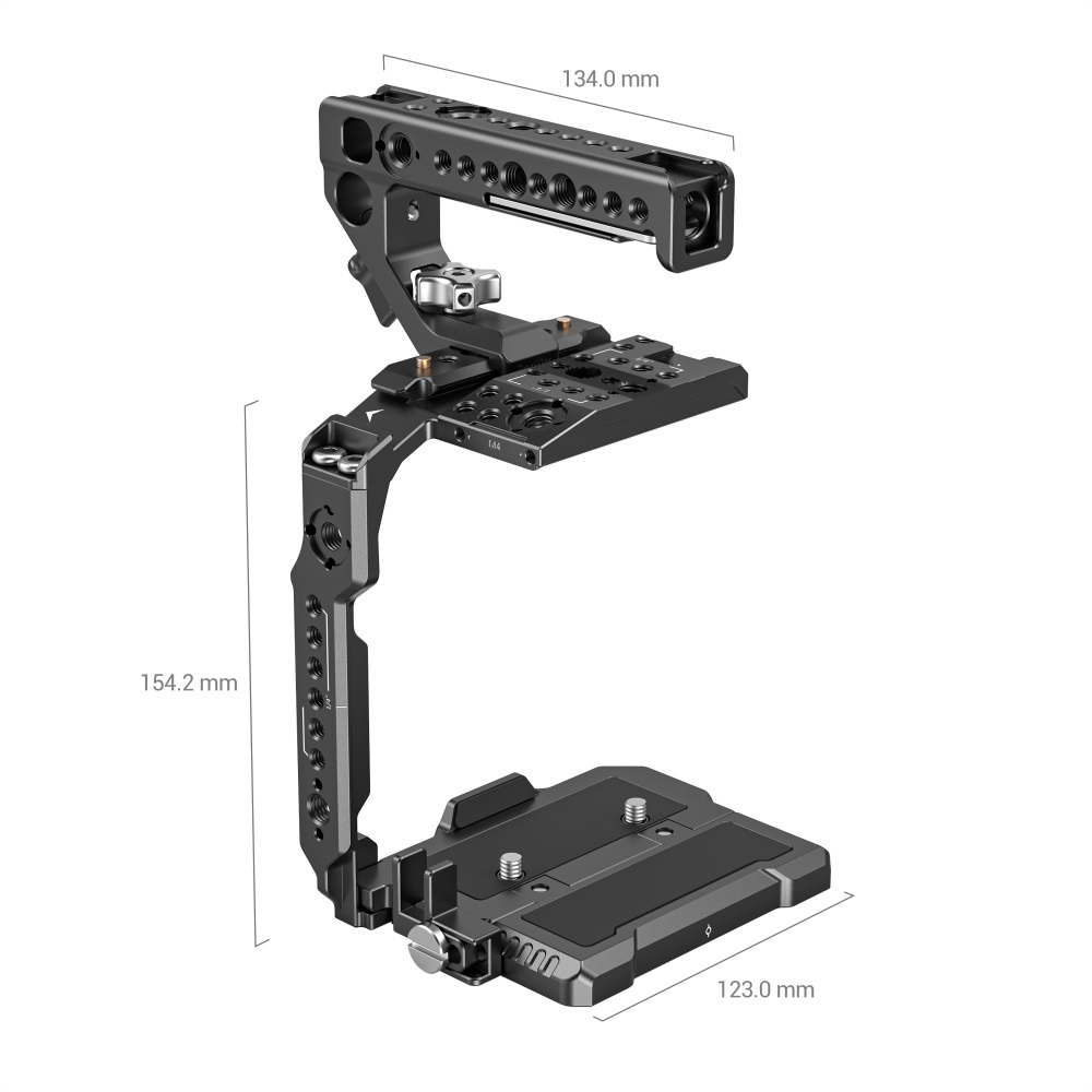 SmallRig 3899 Gabbia per Videocamera in Alluminio Nero per Canon EOS C70 - Kit Maneggevole con Punti di Montaggio