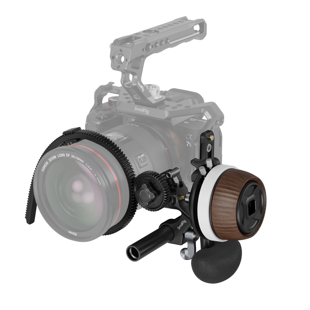 SmallRig Modular Follow Focus F60 - Motore di Messa a Fuoco per DSLR e Fotocamere Mirrorless, Design Composito in Alluminio e Legno, Regolazioni Fluide e Precise