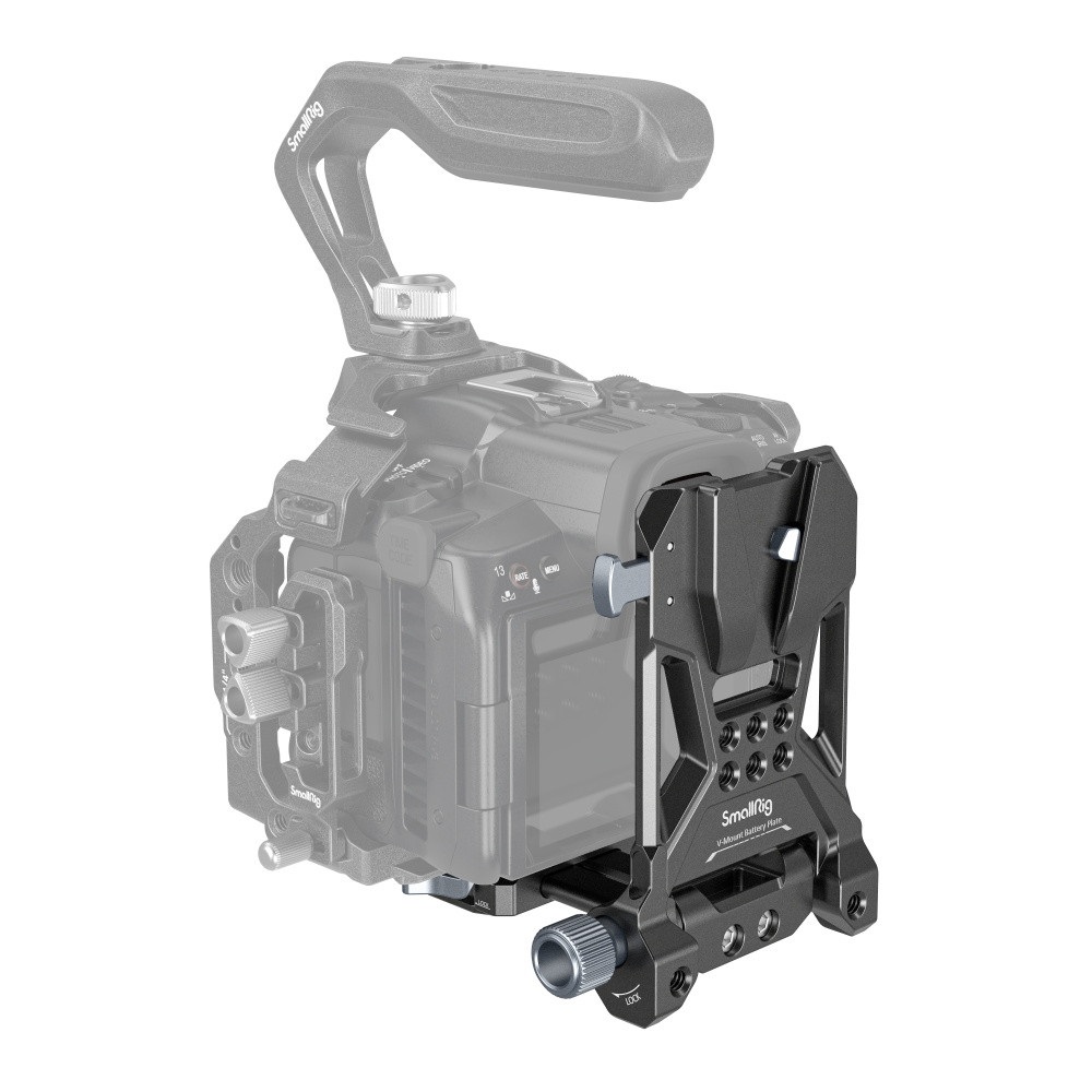 SmallRig Piastra per Batteria V-Mount Compatta e Pieghevole a Forma di L con Doppia Piastra a Sgancio Rapido per Fotocamera DSLR, Gimbal e Treppiedi - 4064B