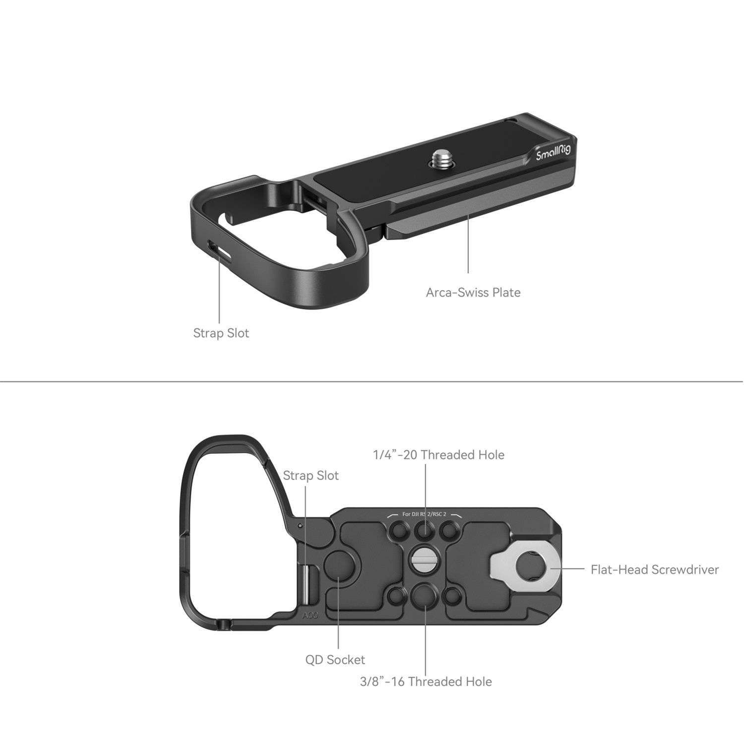 SmallRig 4338 Piastra di base a sgancio rapido per Sony Alpha 6700 con punti di montaggio multipli e morsetto per cavo