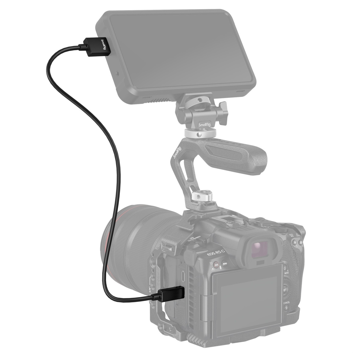 SmallRig Cavo HDMI Ultra Sottile 4K 35cm/55cm - Micro a Full HDMI, 60HZ per Videocamera e Monitor DSLR