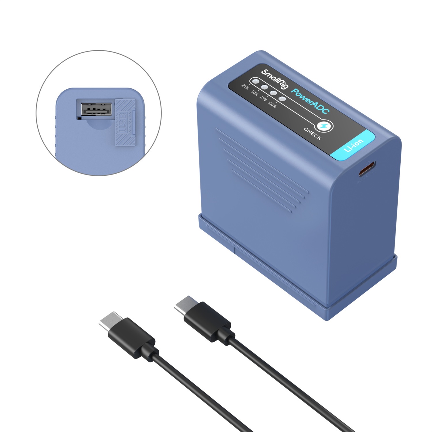 SmallRig NP-F970 Batteria Ricaricabile USB-C 10500 mAh per Fotocamera e Attrezzature Sony