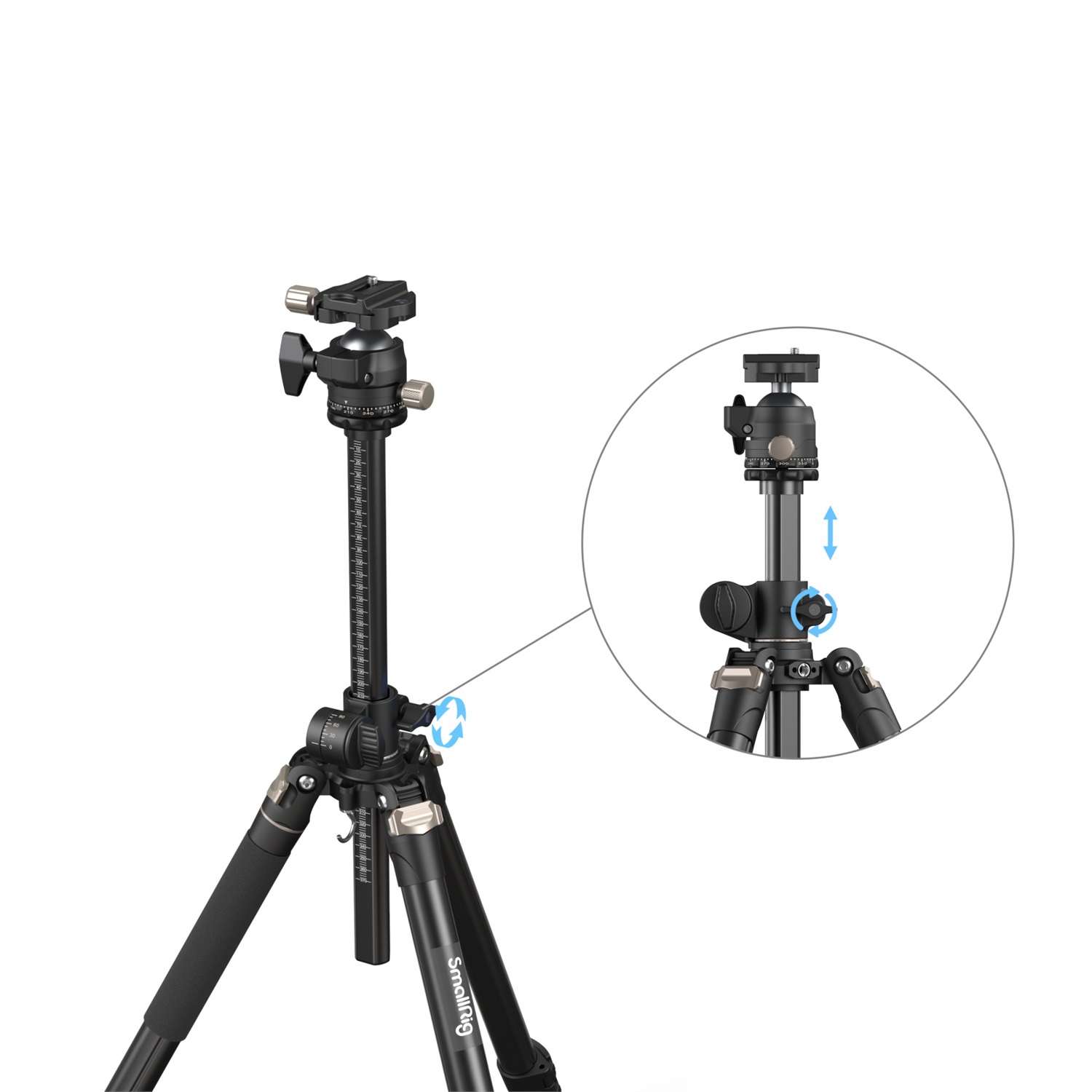 SmallRig 4288 Treppiede con Colonna Centrale Laterale e Reclinabile