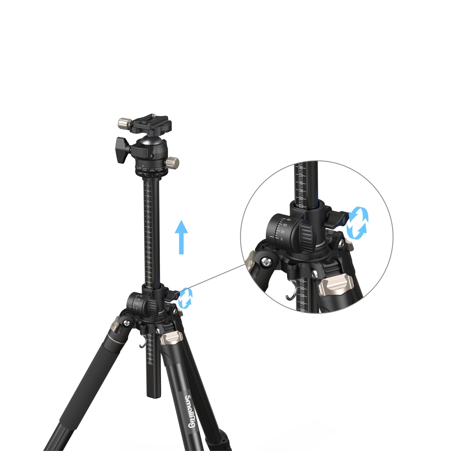 SmallRig 4288 Treppiede con Colonna Centrale Laterale e Reclinabile