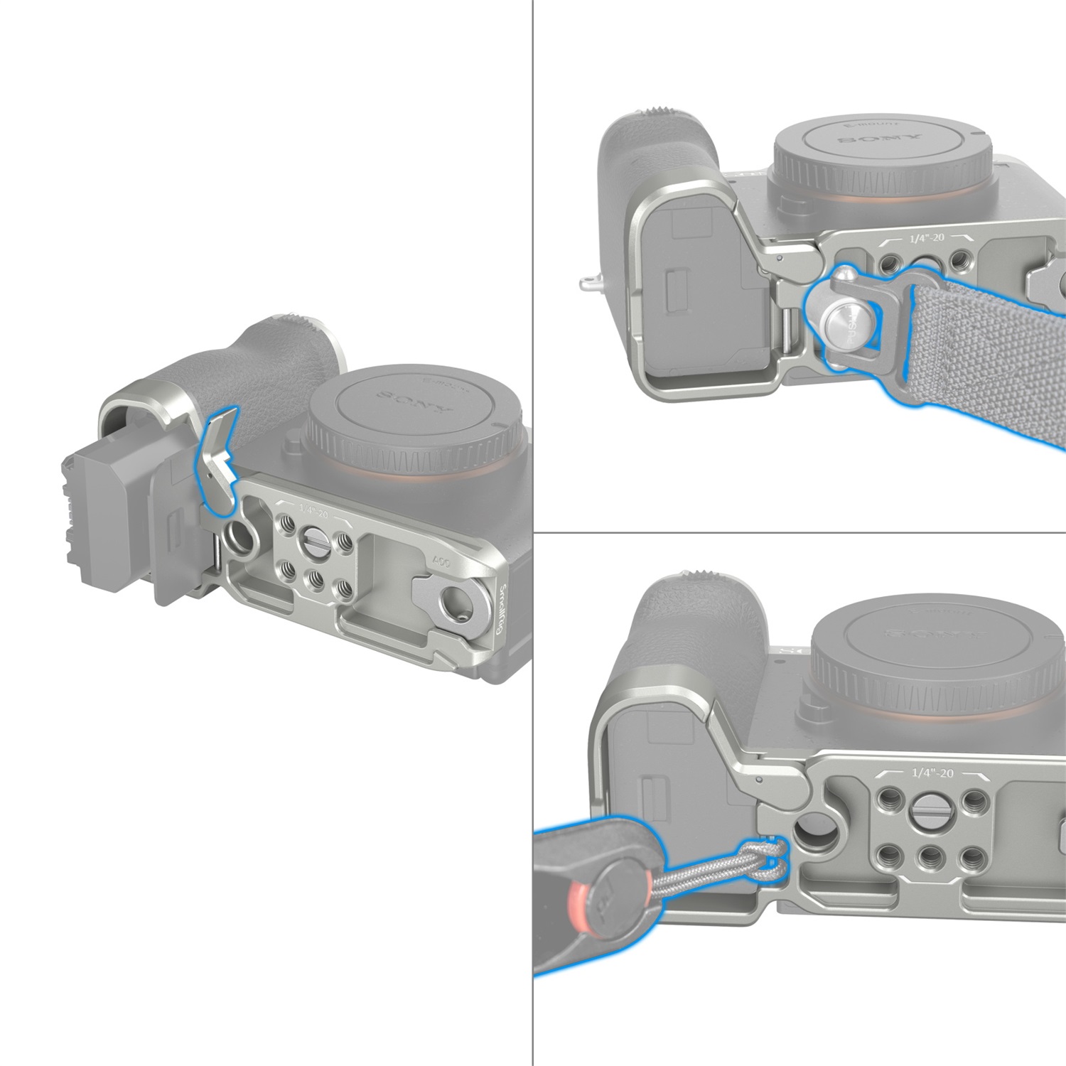 SmallRig 4439 Piastra di Montaggio Inferiore Arca-Swiss per Sony Alpha 7C II / 7CR - Installabile su Treppiede e Gimbal
