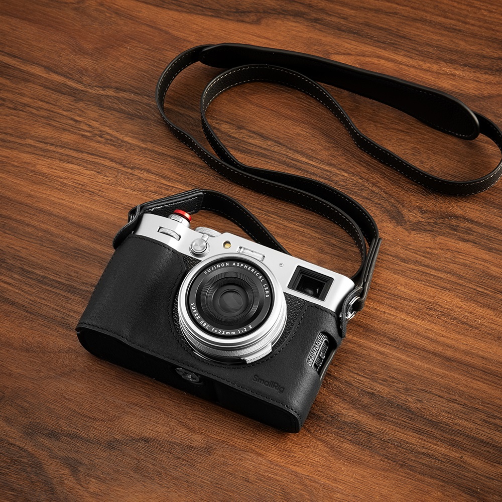 SmallRig Custodia in Mezza Pelle per Fujifilm X100VI con Tracolla - Design Retrò e Protezione Efficace