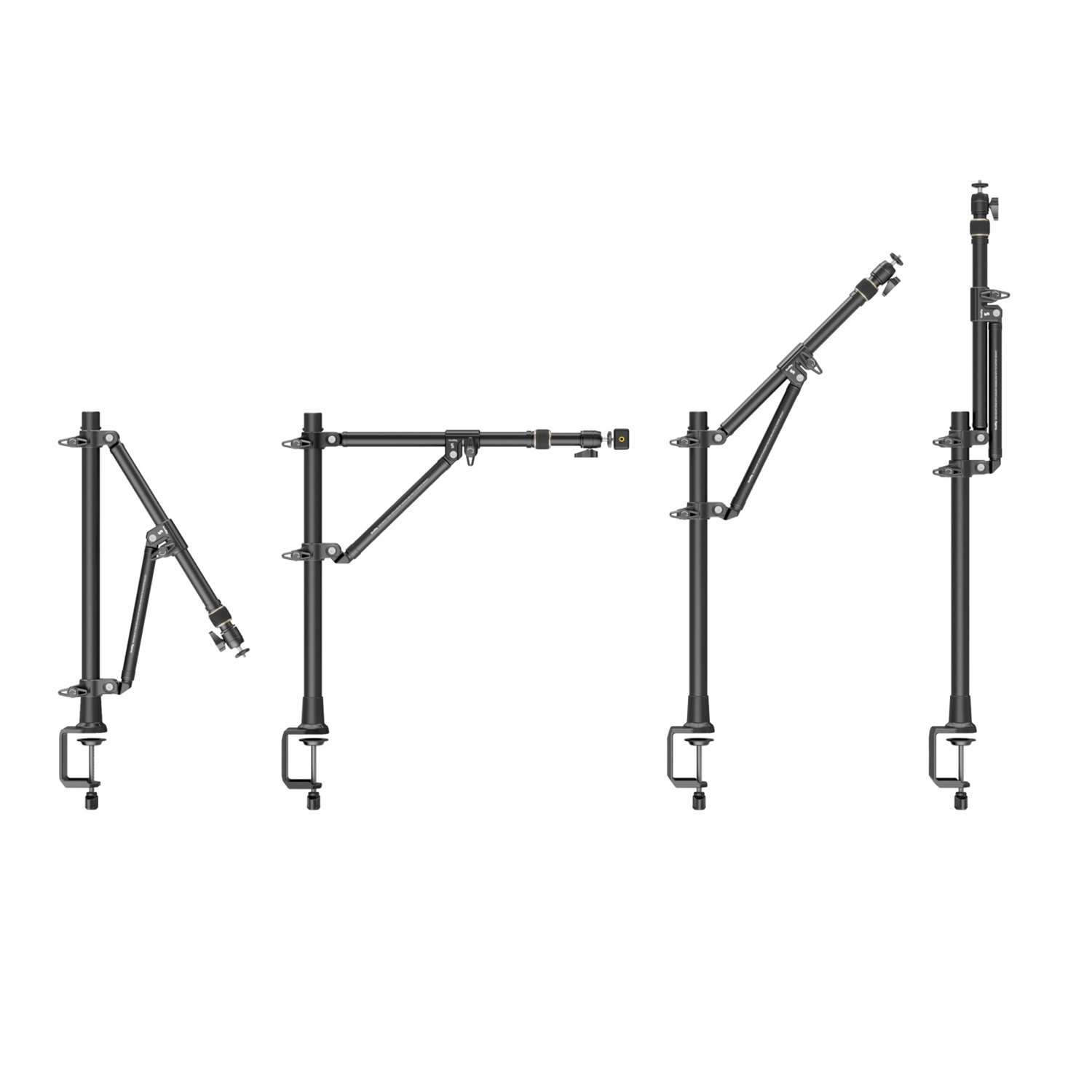 SmallRig 4304 - Staffa da Tavolo Triangolare per Fotografia Aerea e Live Streaming, Max. Carico 3 kg, con Testa a Sfera e Clip per Telefono