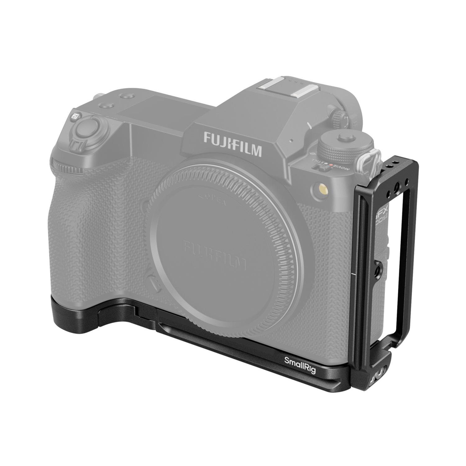 SmallRig 4716 Piastra di montaggio a L per Fujifilm GFX100S II - Supporto per riprese orizzontali e verticali, con presa QD e piastra laterale estensibile