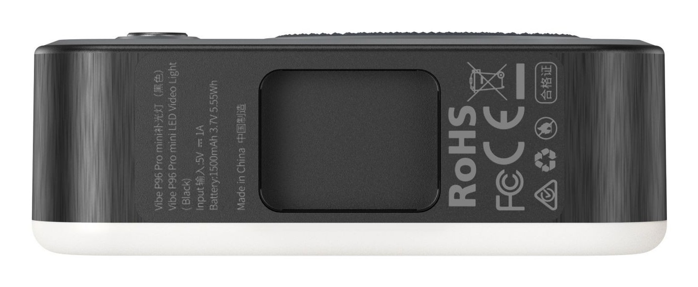 SmallRig Vibe P96 Pro Mini LED Video Light - Luce per Fotografia e Vlogging, CRI95, 2500-6500K, Design Elegante