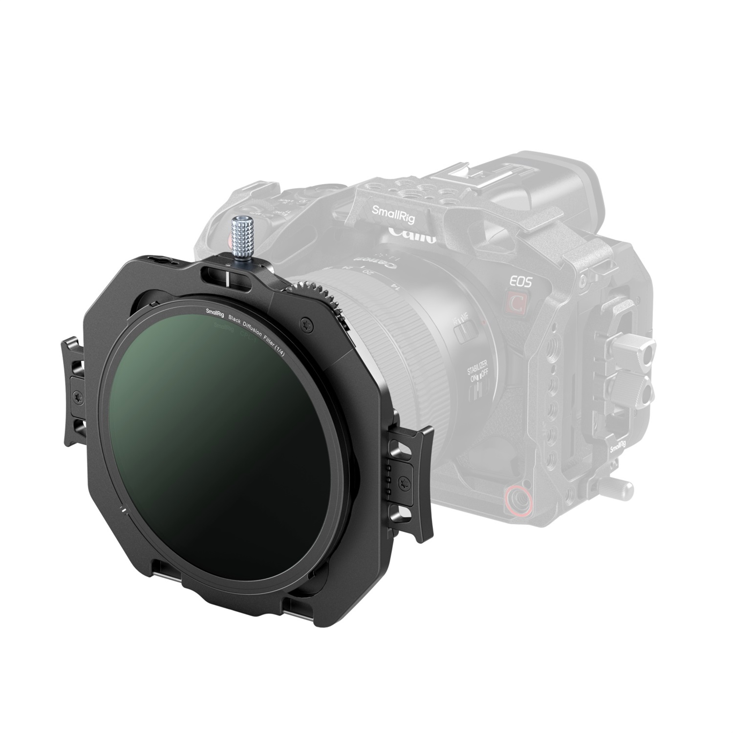 SmallRig Kit Filtro con Morsetto Regolabile 67-82mm, CPL, VND e Filtri 1/4 per Diffusione Nera per DSLR e Mirrorless