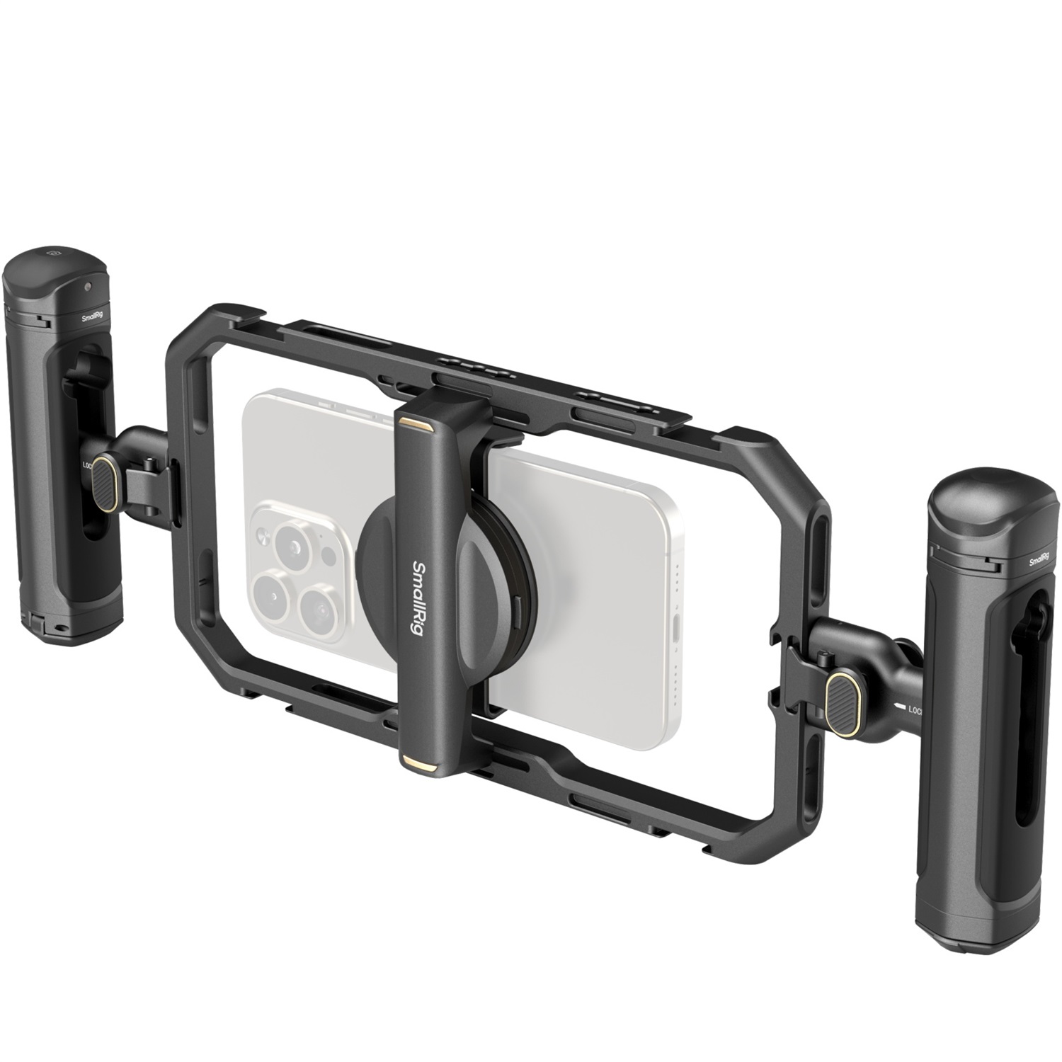 SmallRig Kit Video All-in-One per Smartphone - Gabbia Universale con Sgancio Rapido e Maniglie per iPhone 17/16 e Samsung