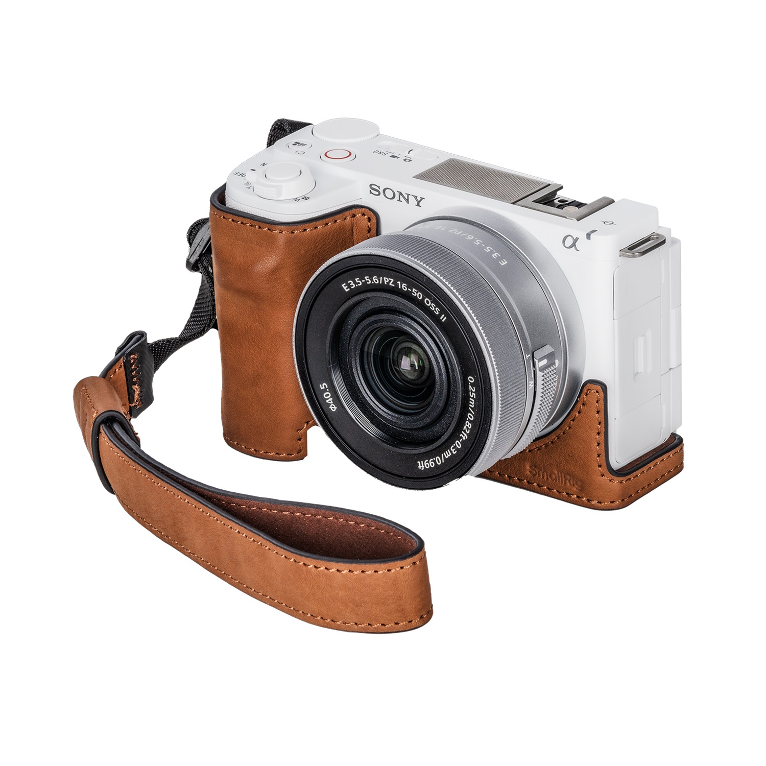 SmallRig Custodia in Pelle Marrone per Sony ZV-E10 II - Elegante e Protettiva